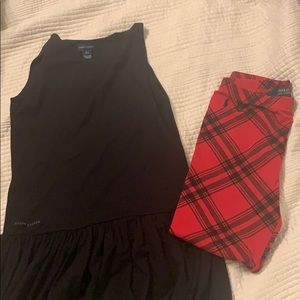 Ralph Lauren Black bubble bottom dress w/ leggings